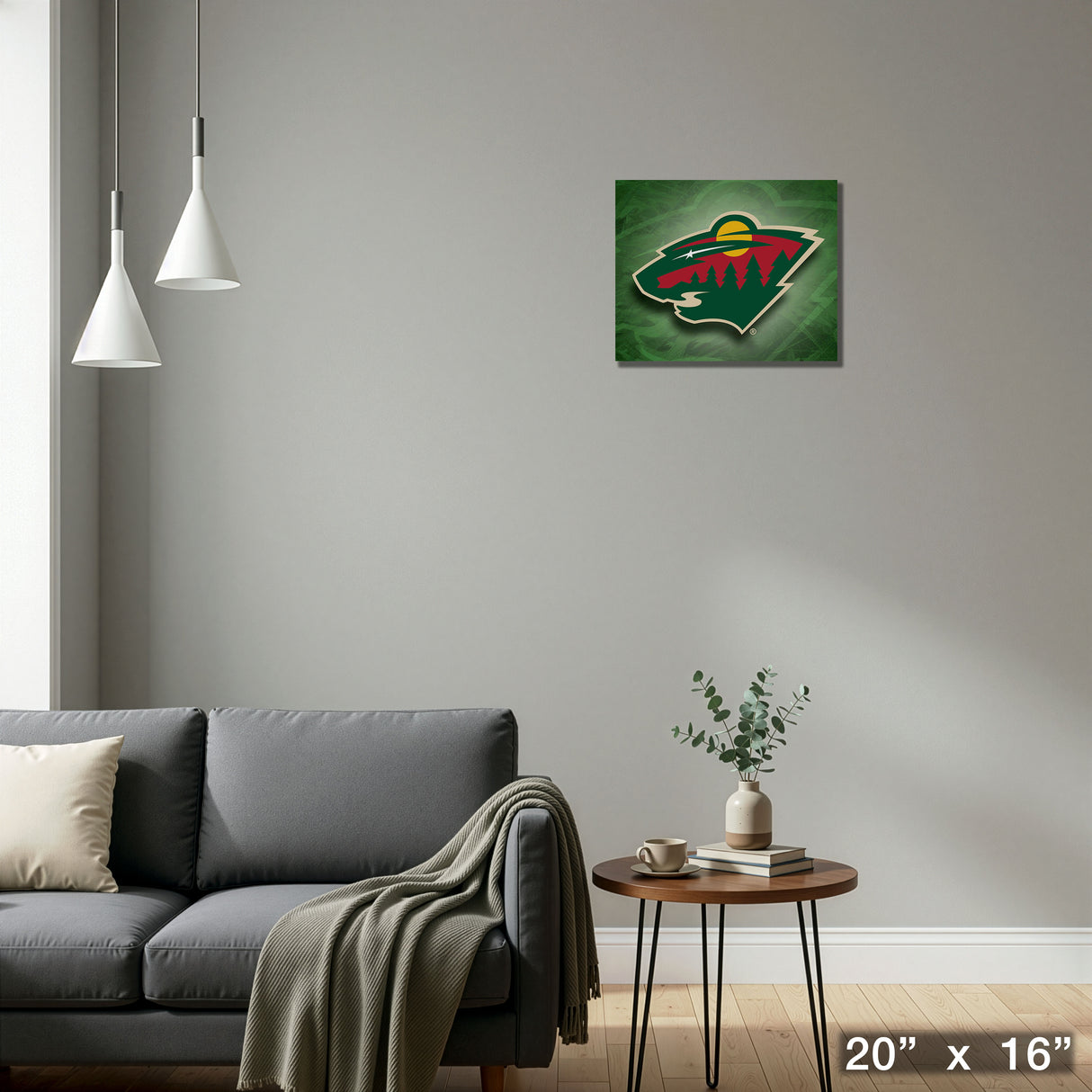 Minnesota Wild 16x20 Canvas Logo – Detail – Frameworth