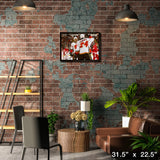 Jarome Iginla and Craig Conroy 20x29 Framed Canvas Flames Celebration-H – Lifestyle – Frameworth