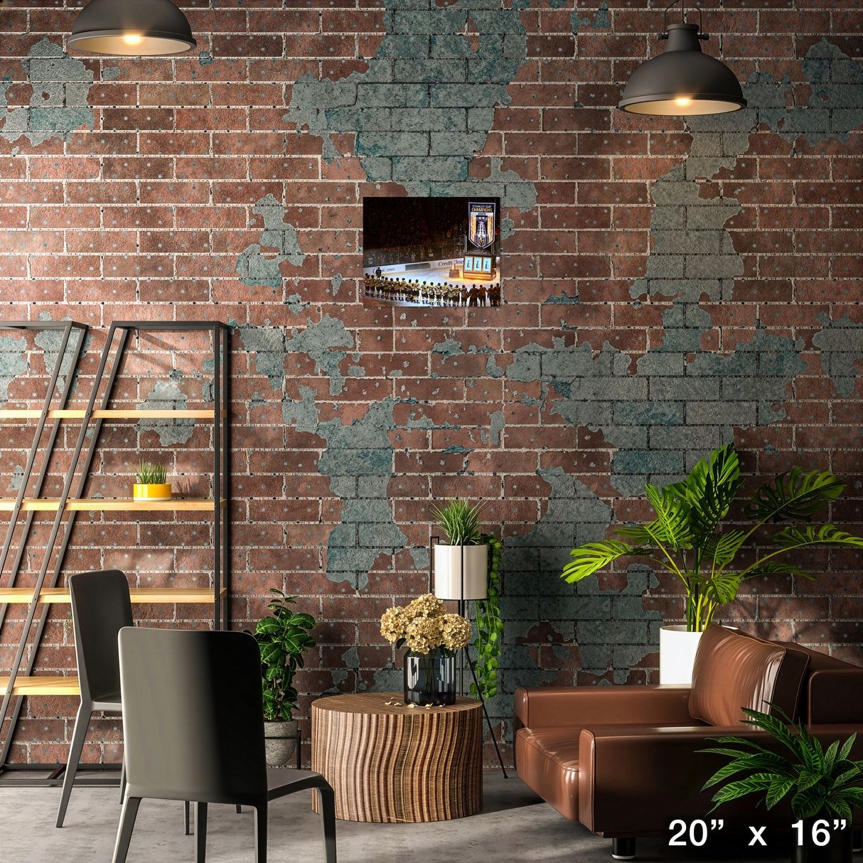 Vegas Golden Knights 16x20 Canvas Banner Raising Line-up-H – Lifestyle – Frameworth