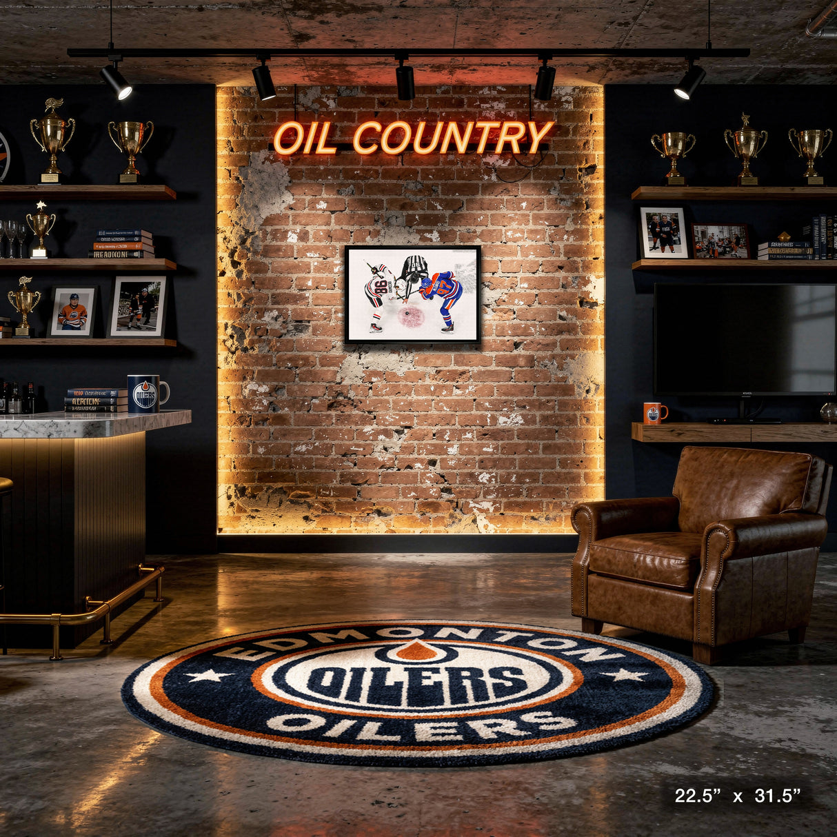 Connor Bedard and Connor McDavid 20x29 Framed Canvas Blackhawks – View 4 – Frameworth