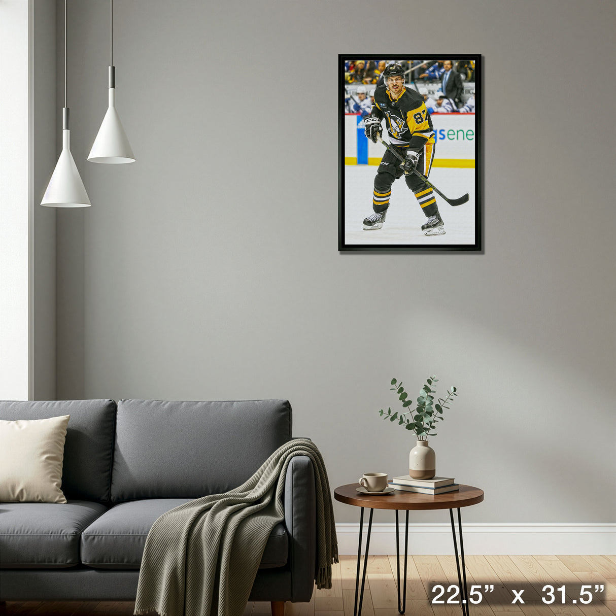 Sidney Crosby Framed 20x29 Canvas Penguins Action-V – Detail – Frameworth