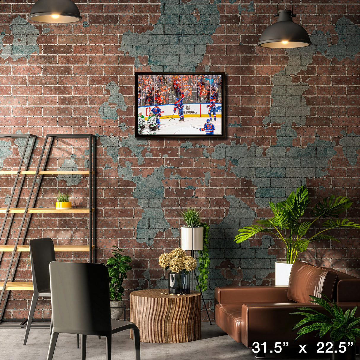 Edmonton Oilers 20x29 Framed Canvas Conference Final Celebration – Lifestyle – Frameworth