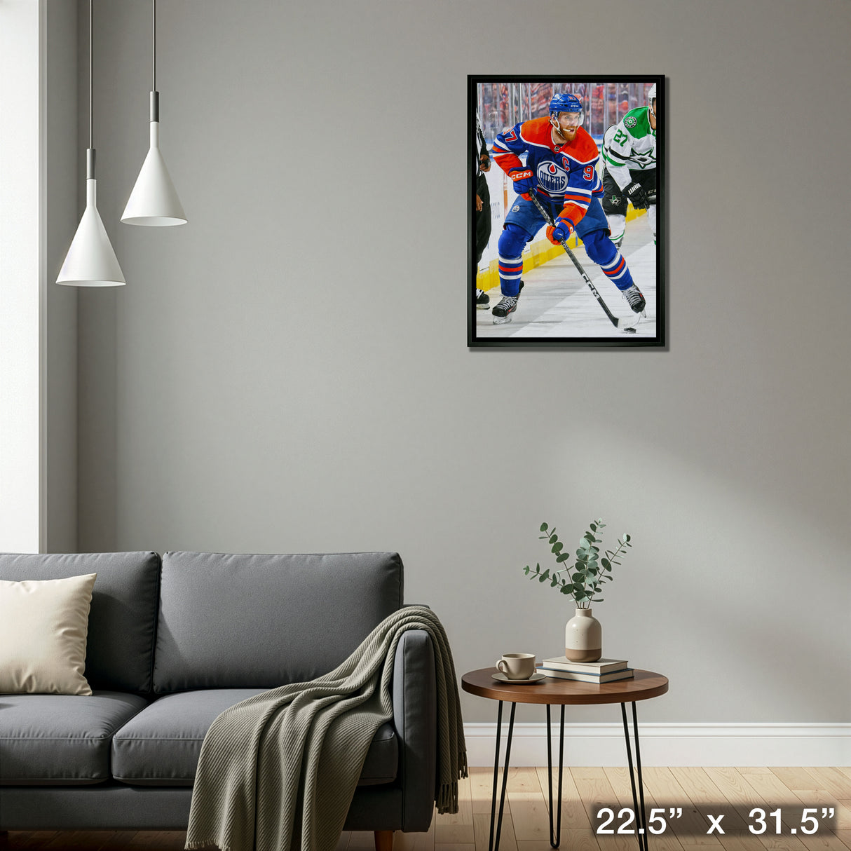 Connor McDavid 20x29 Framed Canvas Oilers Action-V – Detail – Frameworth