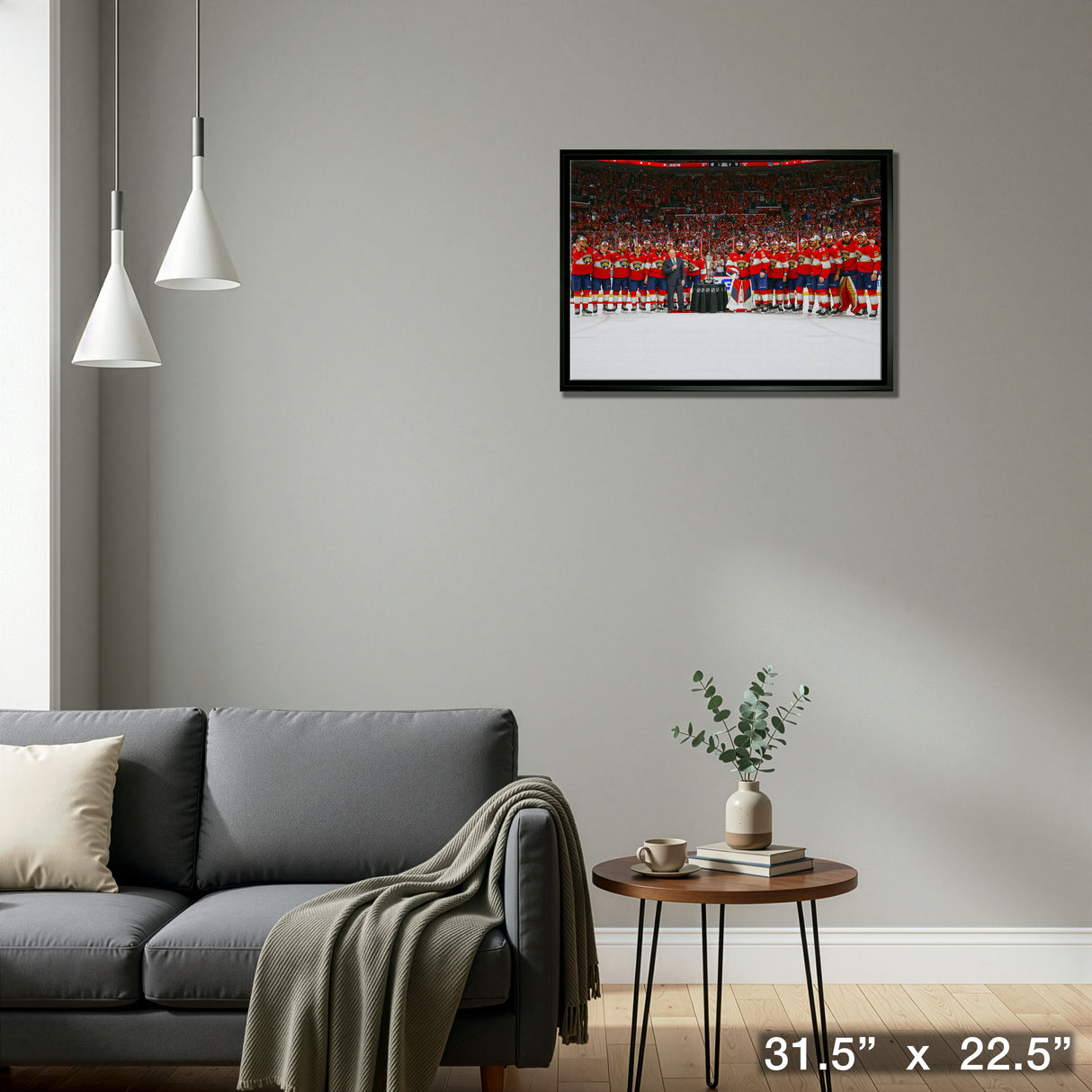 Florida Panthers 20x29 Framed Canvas Conference Final Trophy – Detail – Frameworth