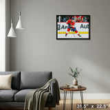 Matthew Tkachuk 20x29 Framed Canvas Panthers – Detail – Frameworth