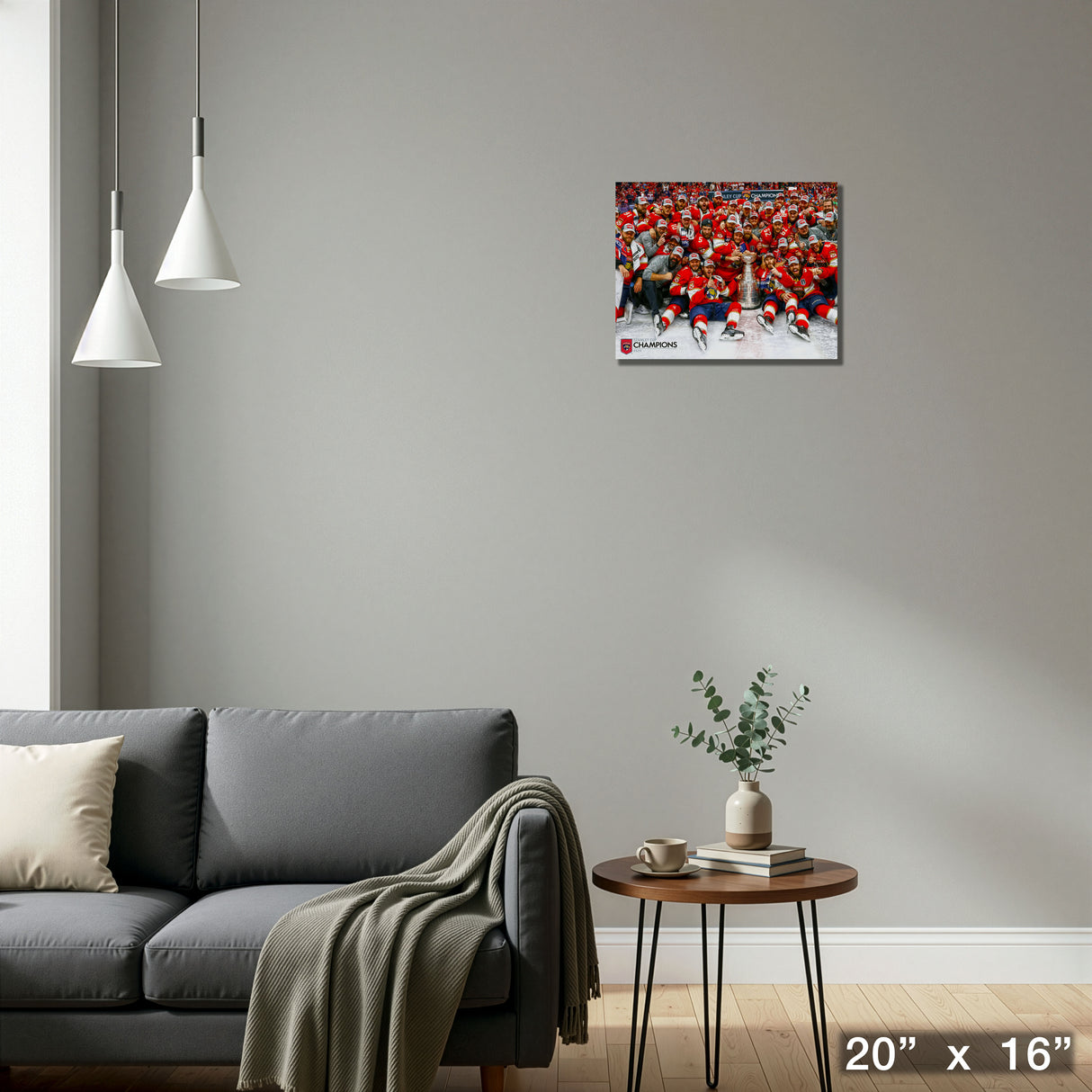 Florida Panthers 16x20 Canvas 2024 Stanley Cup – Detail – Frameworth