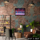 Edmonton Oilers 20x29 Unsigned Framed Canvas Anthem Line-Up – Lifestyle – Frameworth