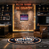 Edmonton Oilers 20x29 Unsigned Framed Canvas Anthem Line-Up – View 4 – Frameworth