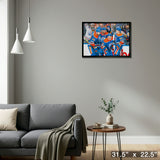 Edmonton Oilers 20x29 Unsigned Framed Canvas Celebration – Detail – Frameworth