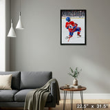 Cole Caufield 20x29 Unsigned Framed Canvas Canadiens Celebration – Detail – Frameworth