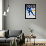 Auston Matthews 20x29 Unsigned Framed Canvas Maple Leafs Action-V – Detail – Frameworth