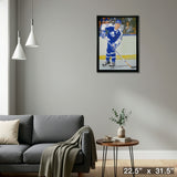 Borje Salming 20x29 Unsigned Framed Canvas Maple Leafs Blue Action-V – Detail – Frameworth