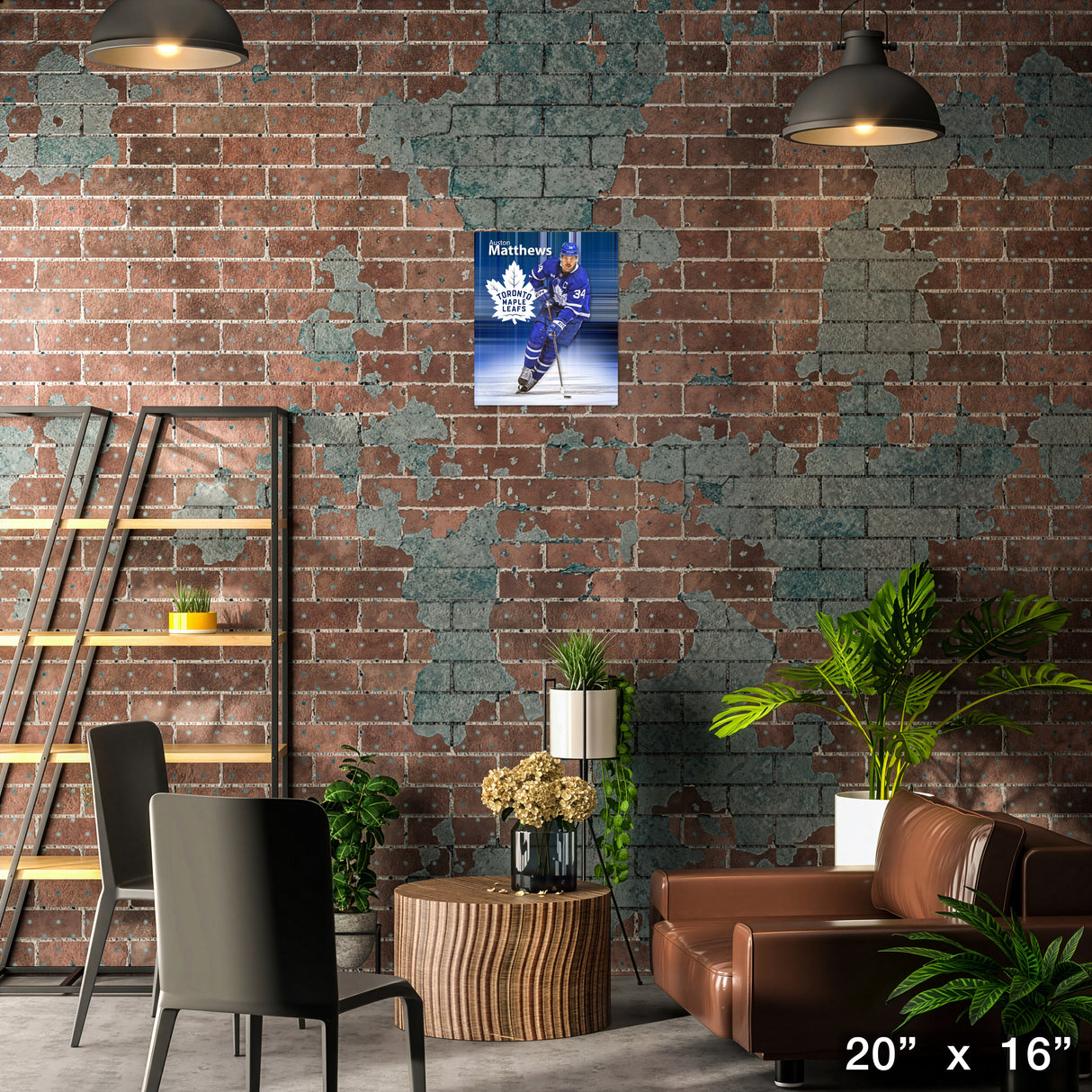 Auston Matthews 16x20 Canvas Maple Leafs – Lifestyle – Frameworth