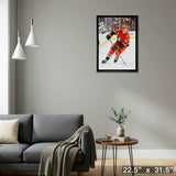 Leo Carlsson 20x29 Framed Canvas Anaheim Ducks – Detail – Frameworth