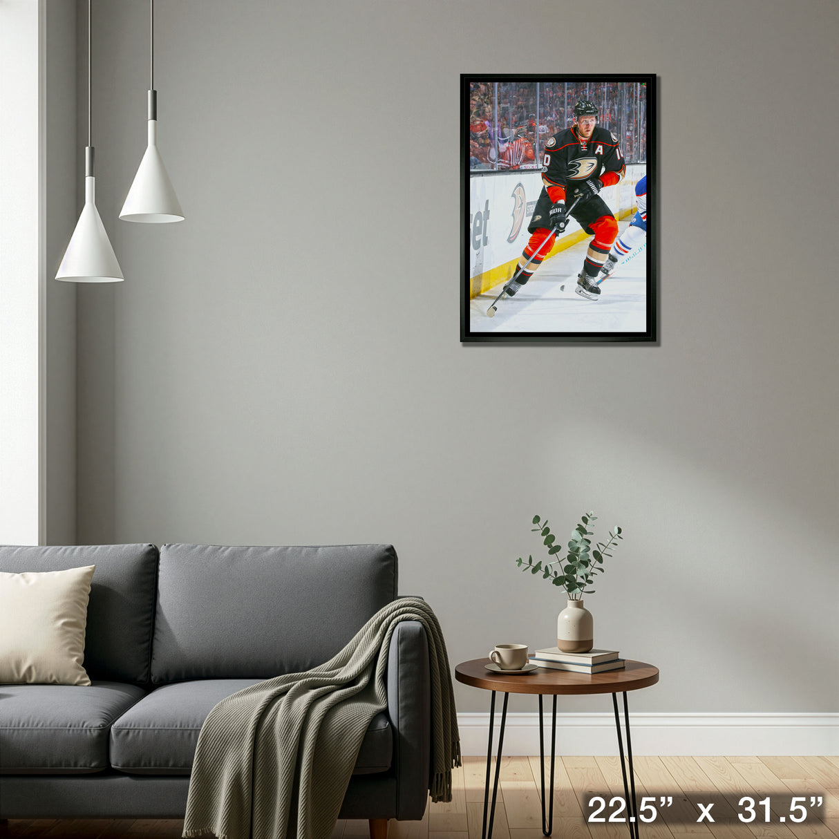 Corey Perry 20x29 Framed Canvas Anaheim Ducks – Detail – Frameworth