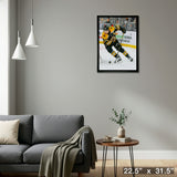 Charlie McAvoy 20x29 Framed Canvas Boston Bruins – Detail – Frameworth