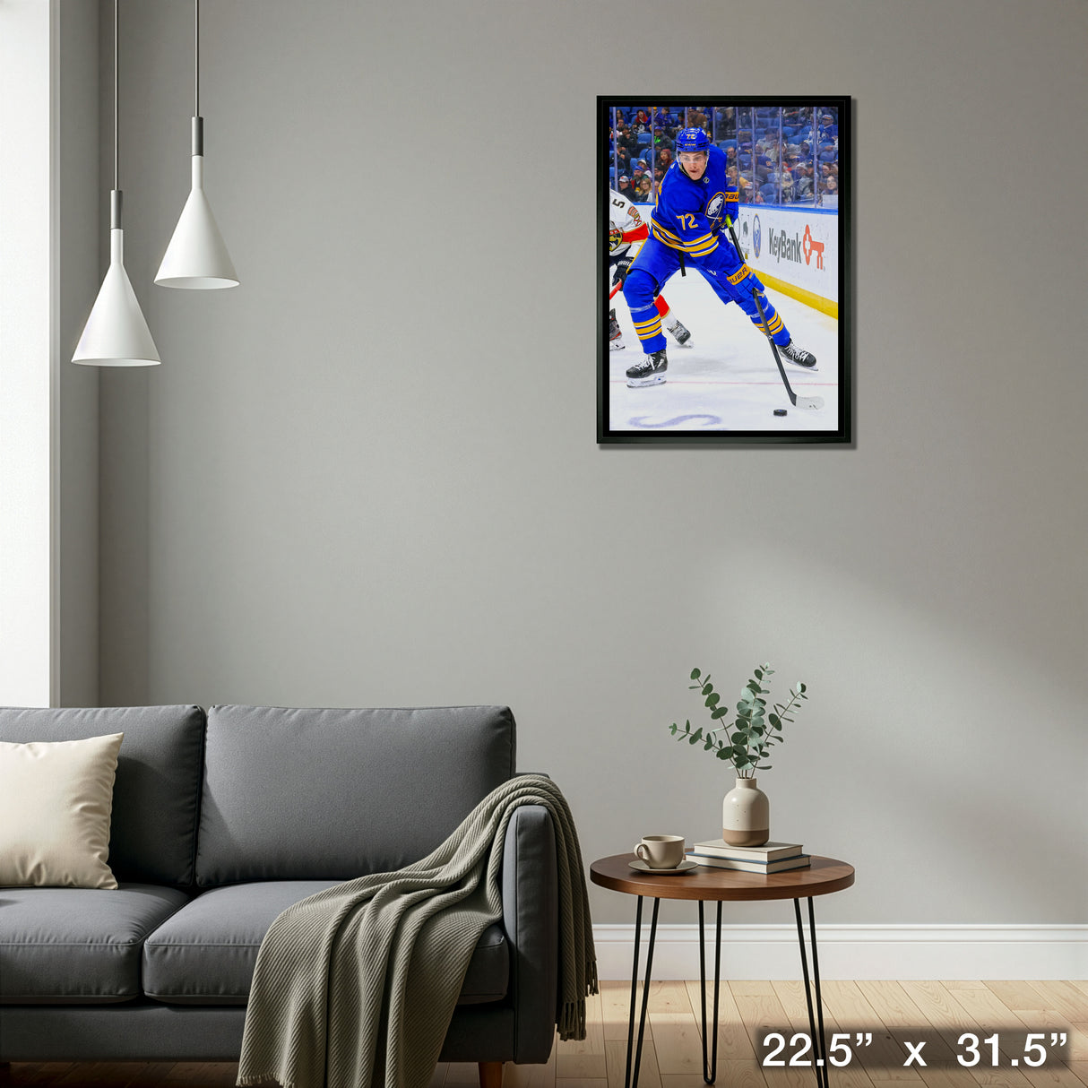 Tage Thompson 20x29 Framed Canvas Buffalo Sabres – Detail – Frameworth