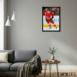 Connor Bedard 20x29 Framed Canvas Chicago Blackhawks – Detail – Frameworth