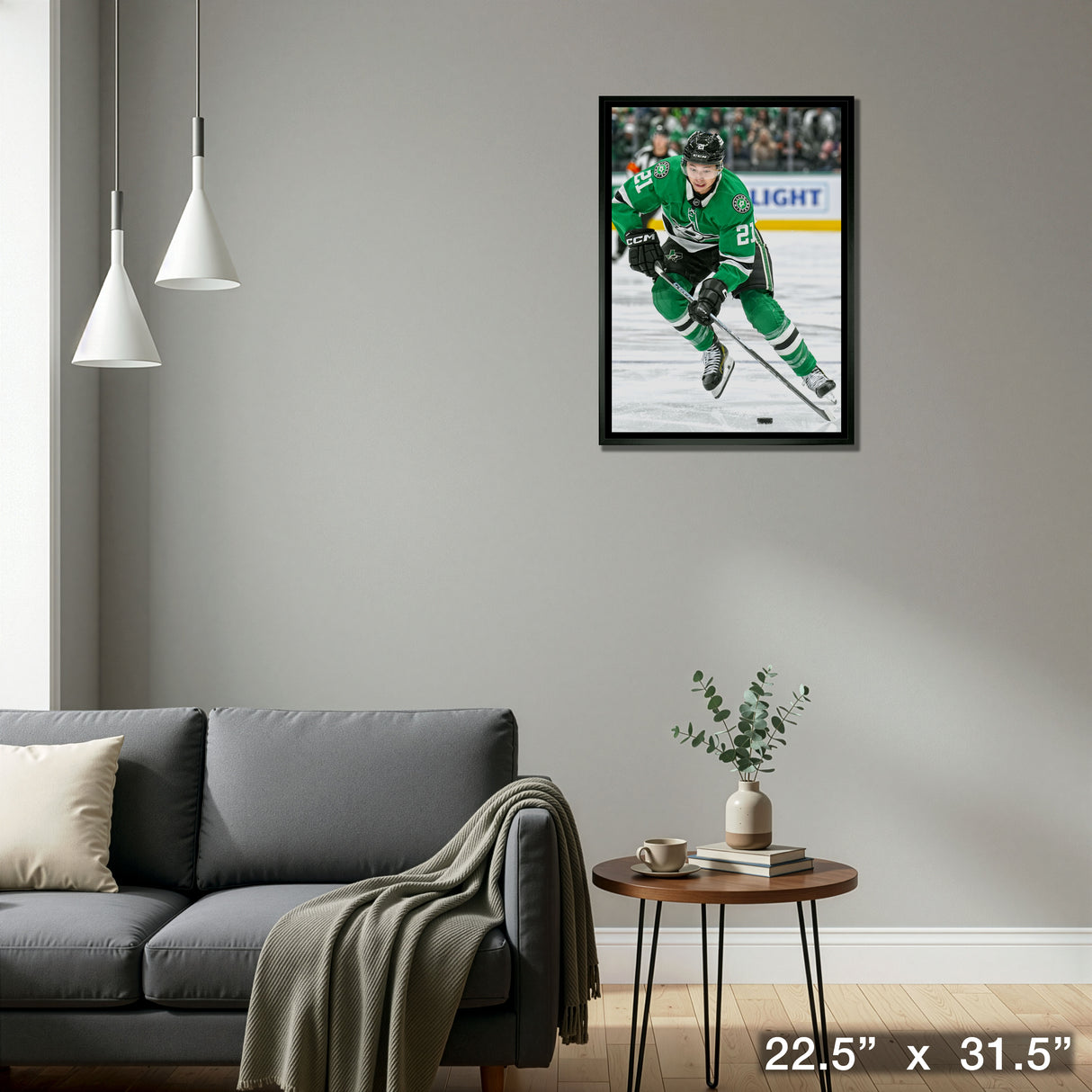 Jason Robertson 20x29 Framed Canvas Dallas Stars – Detail – Frameworth