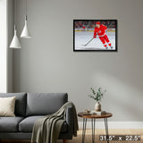 Alex DeBrincat 20x29 Framed Canvas Detroit Red Wings – Detail – Frameworth