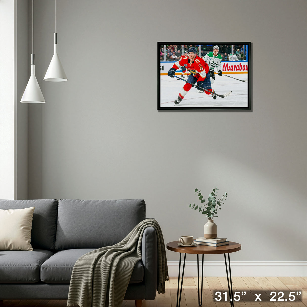 Matthew Tkachuk 20x29 Framed Canvas Florida Panthers – Detail – Frameworth