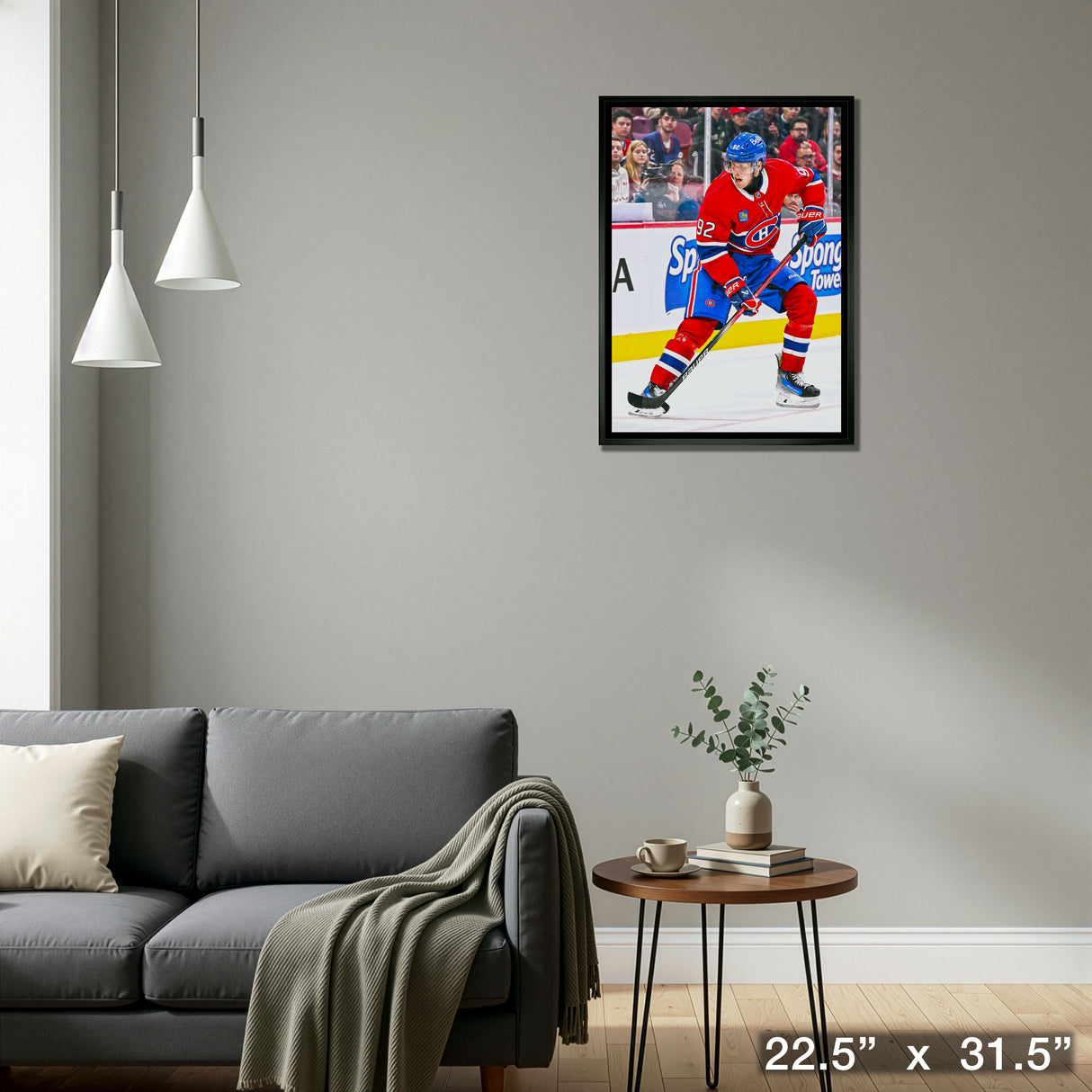 Patrik Laine 20x29 Framed Canvas Montreal Canadiens – Detail – Frameworth