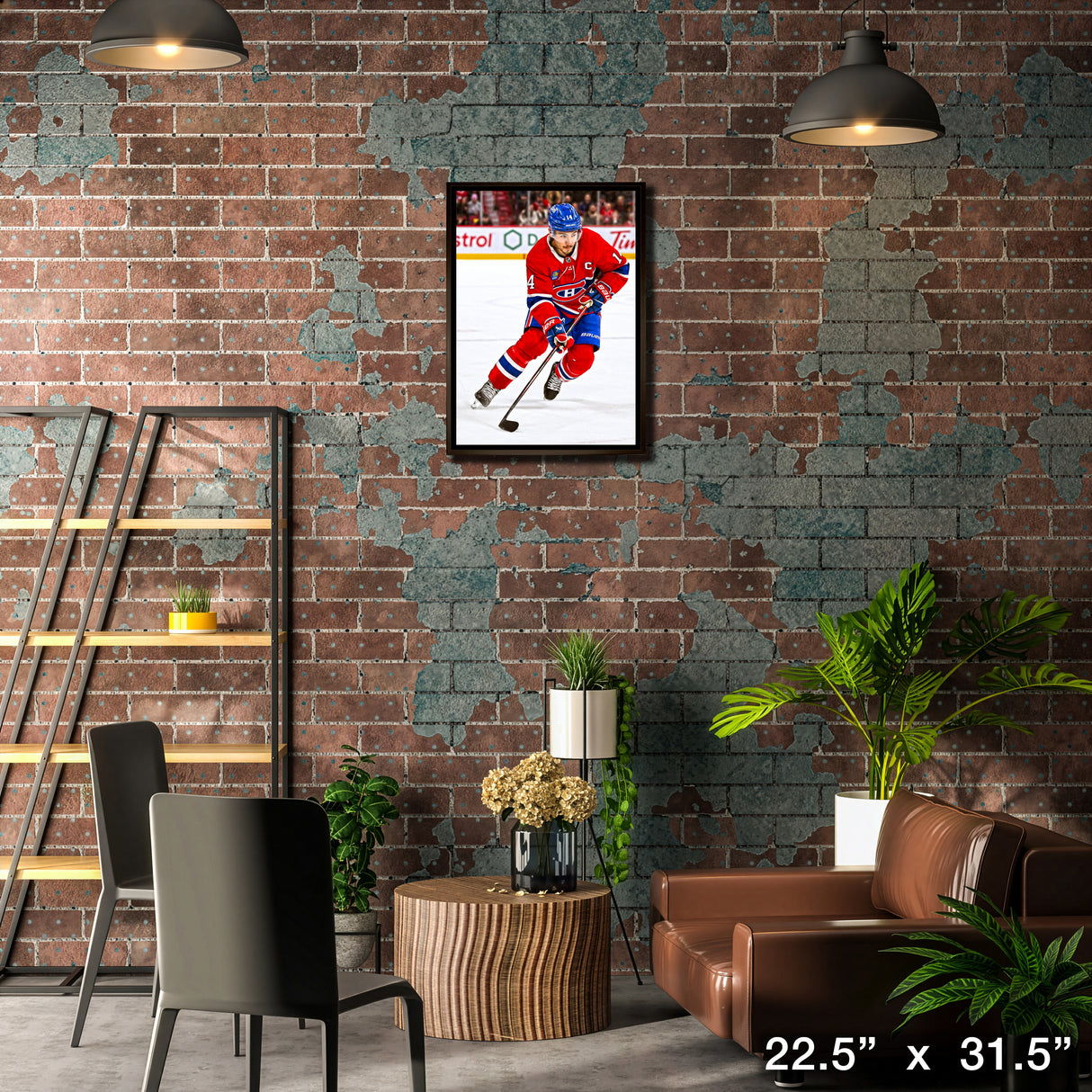 Nick Suzuki 20x29 Framed Canvas Montreal Canadiens – Lifestyle – Frameworth