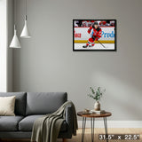 Jack Hughes 20x29 Framed Canvas New Jersey Devils – Detail – Frameworth