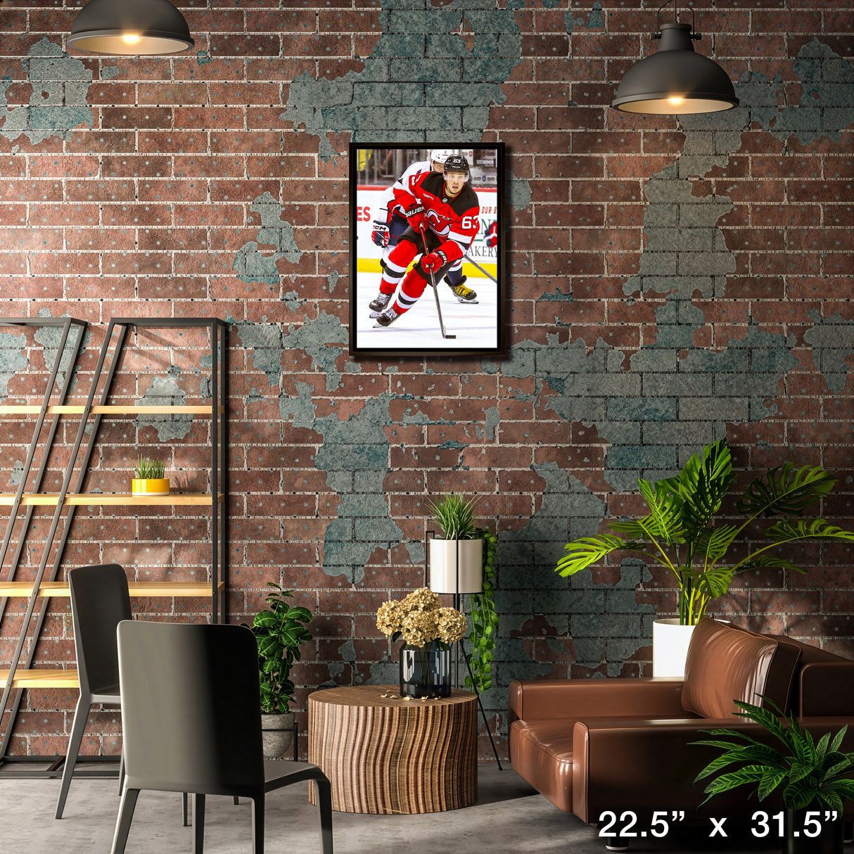 Jesper Bratt 20x29 Framed Canvas New Jersey Devils – Lifestyle – Frameworth