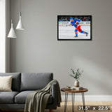 Adam Fox 20x29 Framed Canvas New York Rangers – Detail – Frameworth