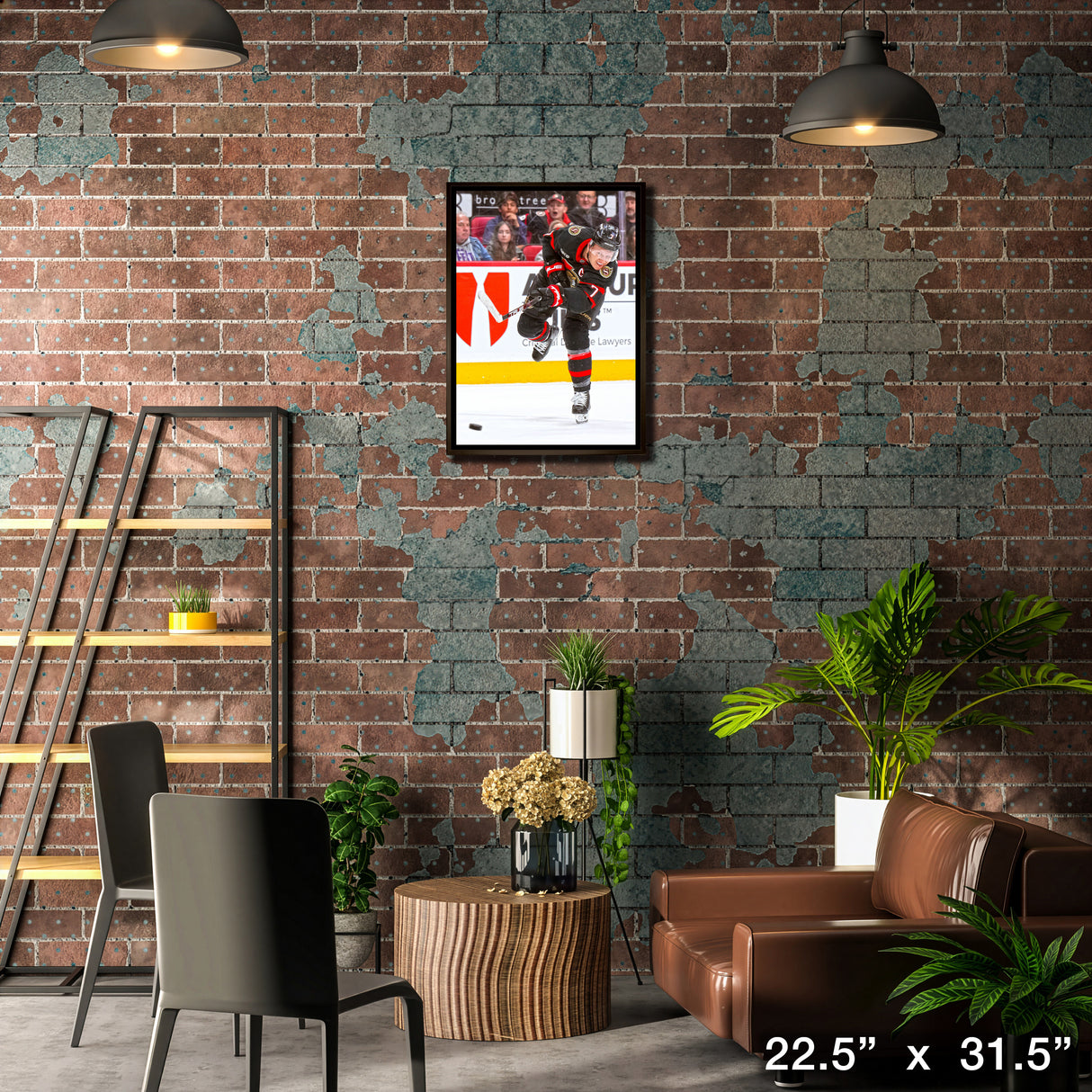 Brady Tkachuk 20x29 Framed Canvas Ottawa Senators – Lifestyle – Frameworth