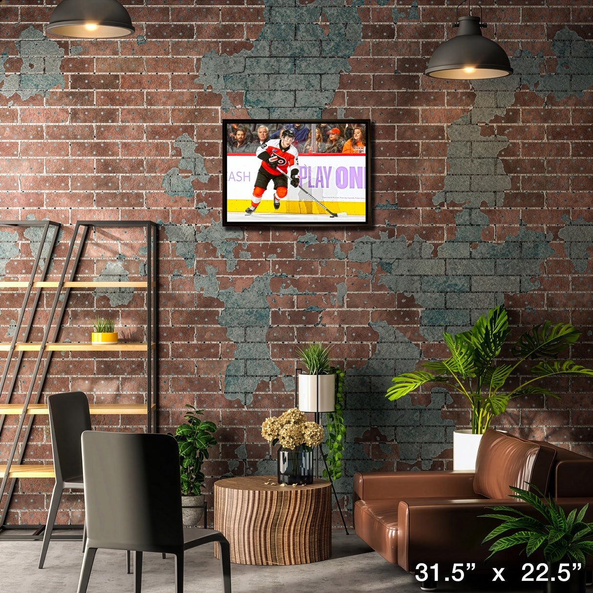 Matvei Michkov 20x29 Framed Canvas Philadelphia Flyers – Lifestyle – Frameworth