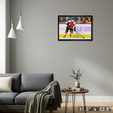 Matvei Michkov 20x29 Framed Canvas Philadelphia Flyers – Detail – Frameworth