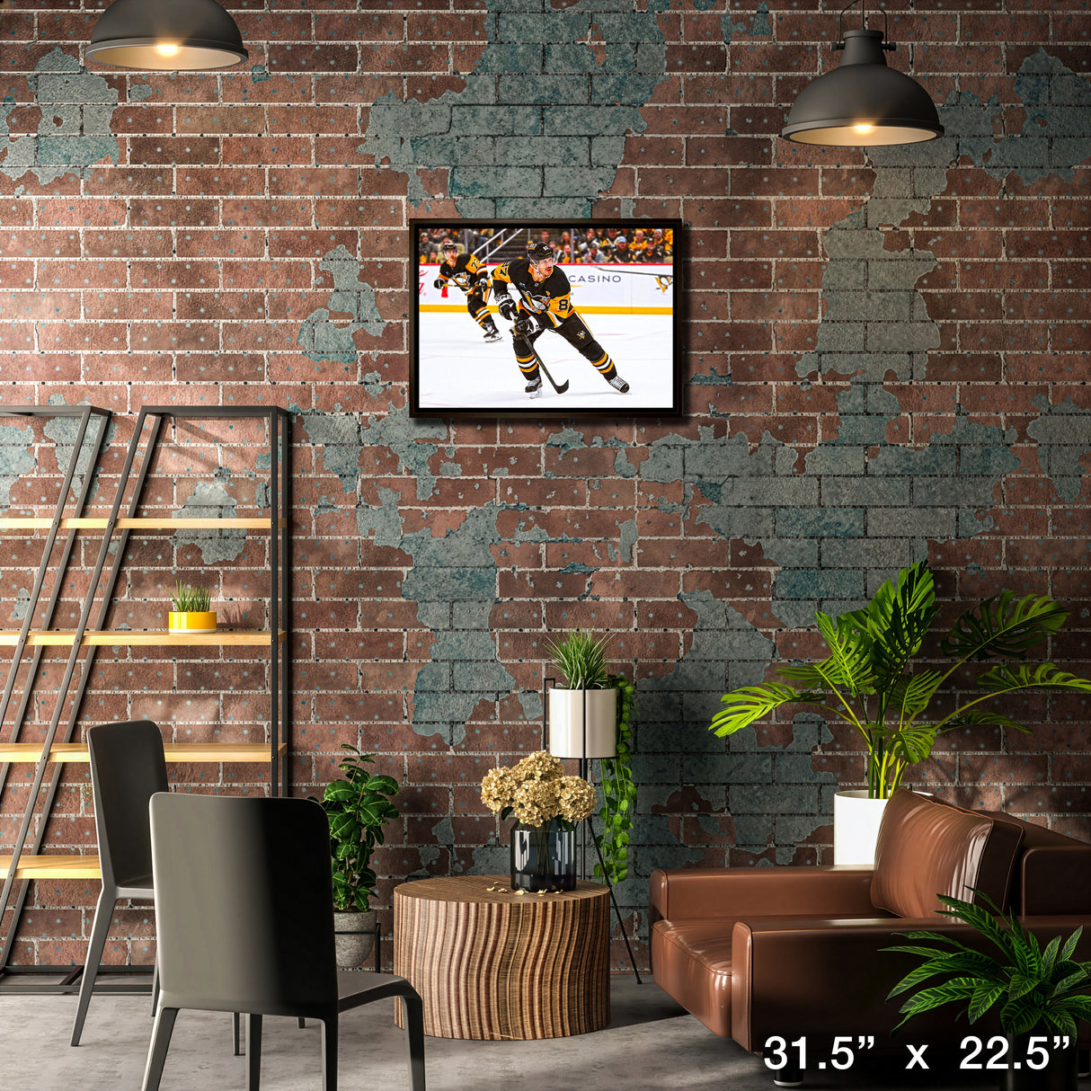 Sidney Crosby 20x29 Framed Canvas Pittsburgh Penguins – Lifestyle – Frameworth