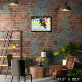 Mario Lemieux 20x29 Framed Canvas Pittsburgh Penguins – Lifestyle – Frameworth