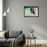Mario Lemieux 20x29 Framed Canvas Pittsburgh Penguins – Detail – Frameworth