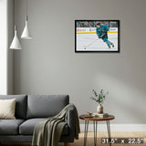 Joe Pavelski 20x29 Framed Canvas San Jose Sharks – Detail – Frameworth