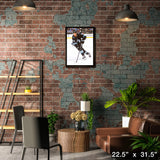 Dylan Guenther 20x29 Framed CanvasUtah Mammoth – Lifestyle – Frameworth