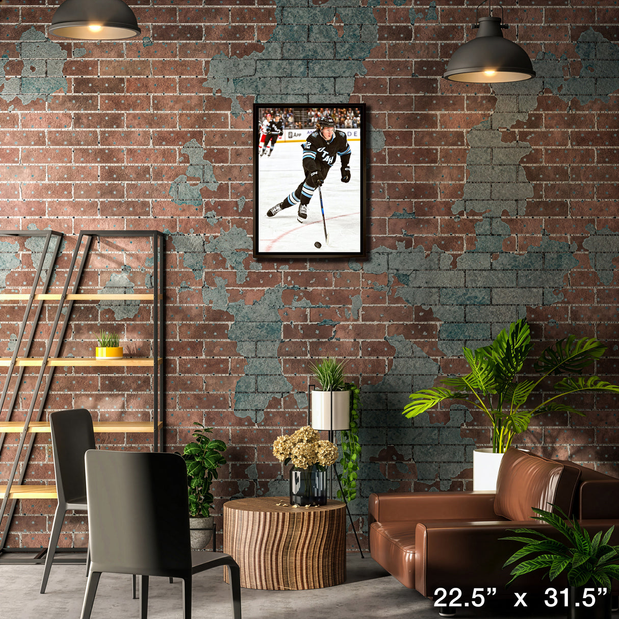 Logan Cooley 20x29 Framed Canvas Utah Mammoth – Lifestyle – Frameworth