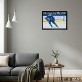Quinn Hughes 20x29 Framed Canvas Vancouver Canucks – Detail – Frameworth