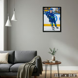 Elias Pettersson 20x29 Framed Canvas Vancouver Canucks – Detail – Frameworth