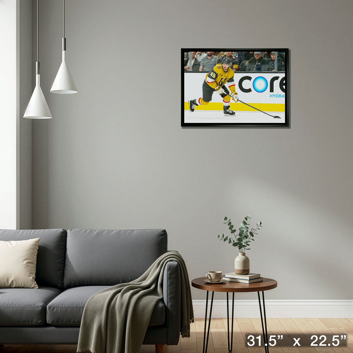 Ivan Barbashev 20x29 Framed Canvas Vegas Golden Knights – Detail – Frameworth