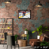 Leon Draisaitl 20x29 Framed Canvas Oilers 2025 Playoffs – Lifestyle – Frameworth
