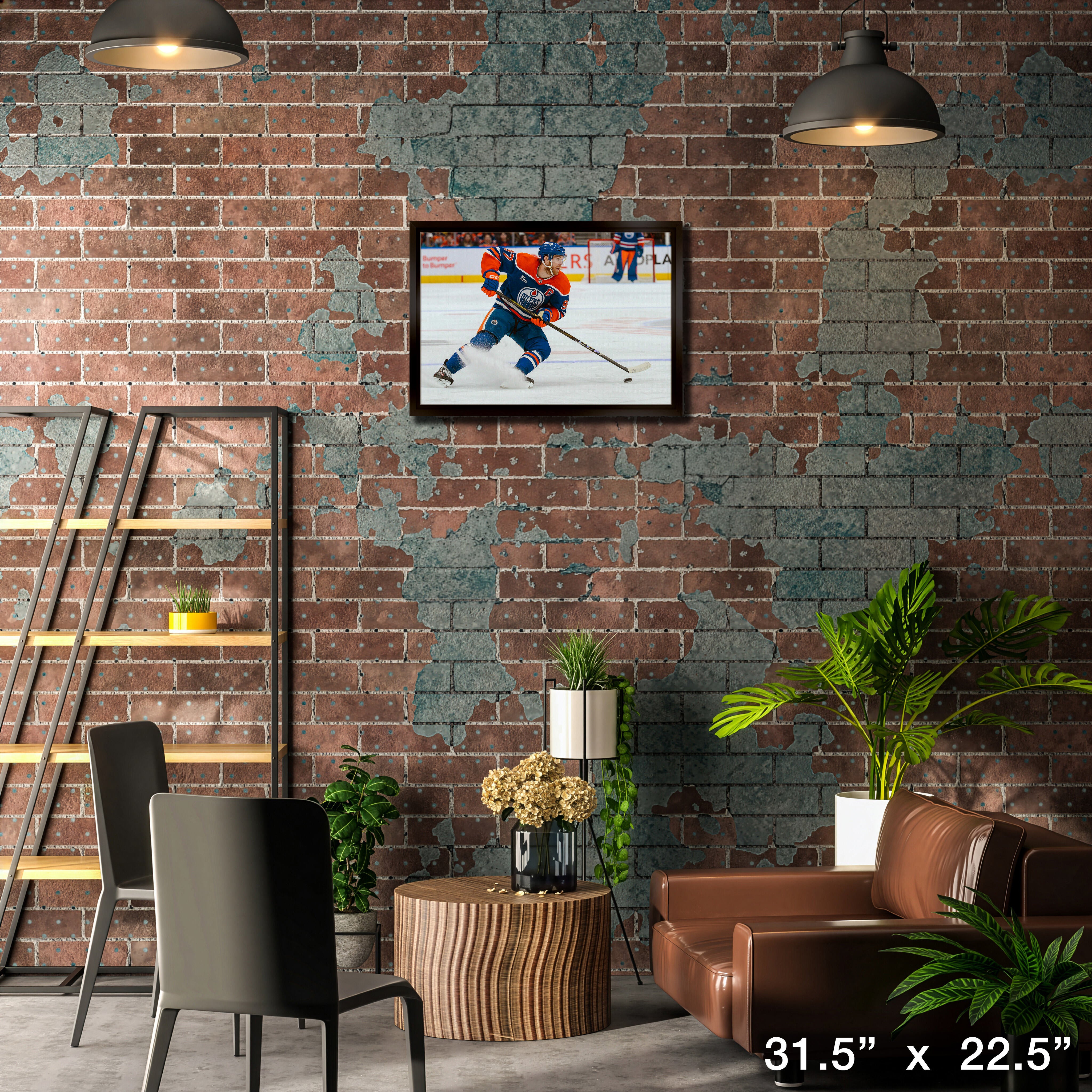 Connor McDavid 20x29 Framed Canvas Oilers 2025 Playoffs