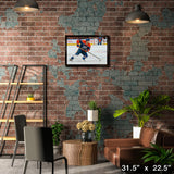 Connor McDavid 20x29 Framed Canvas Oilers 2025 Playoffs – Lifestyle – Frameworth