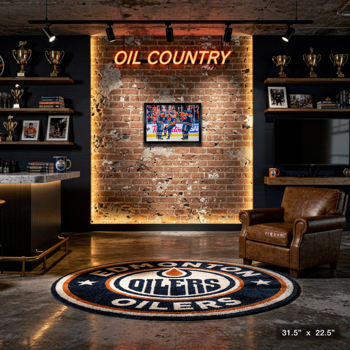 2025 Oilers Celebration 20x29 Framed Canvas 2025 Playoffs – View 4 – Frameworth