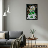 Jake Oettinger 20x29 Framed Canvas Stars 2025 Playoffs – Detail – Frameworth
