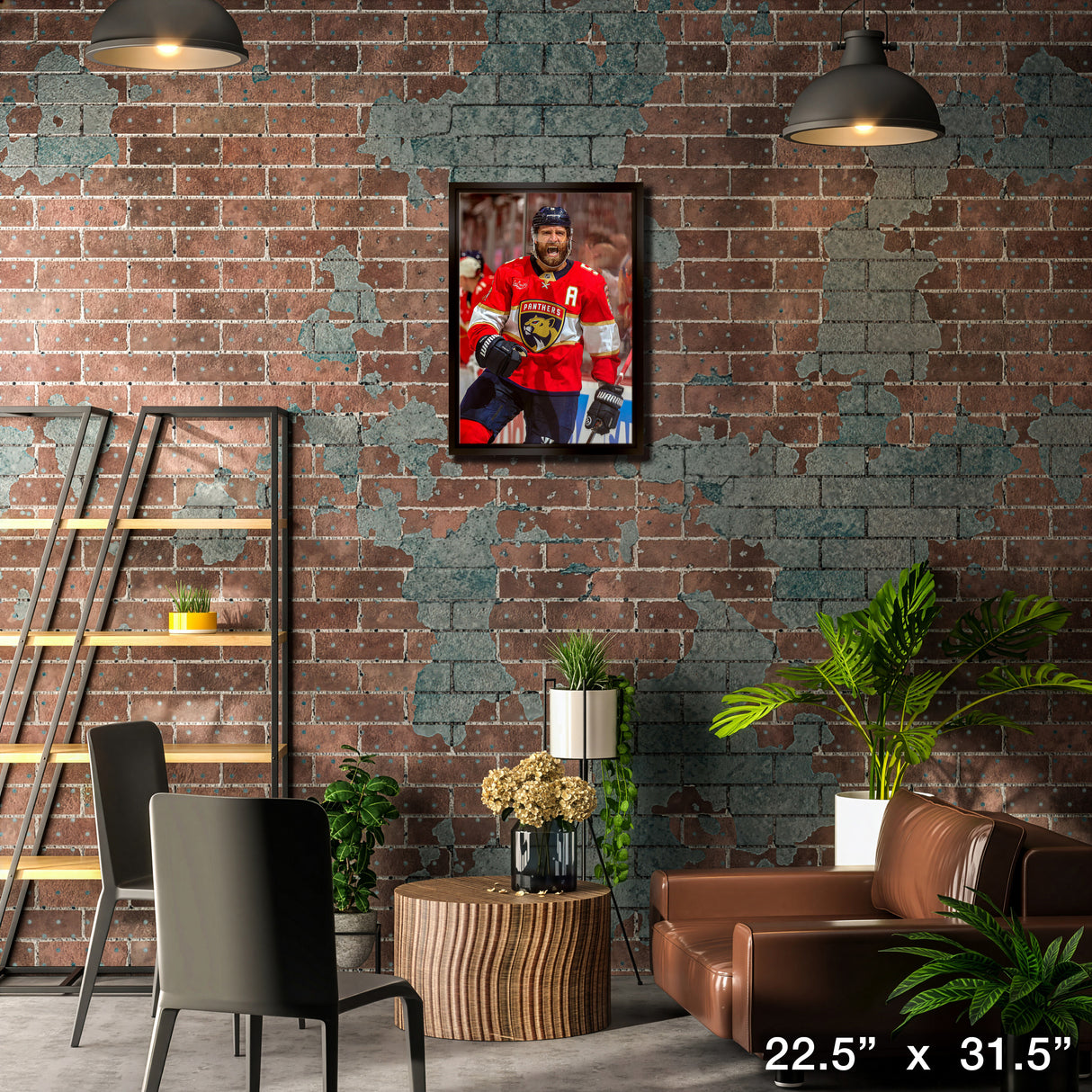 Aaron Ekblad 20x29 Framed Canvas Panthers 2025 Playoffs – Lifestyle – Frameworth