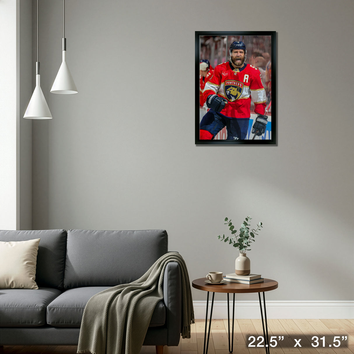 Aaron Ekblad 20x29 Framed Canvas Panthers 2025 Playoffs – Detail – Frameworth
