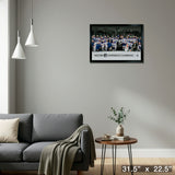 Edmonton Oilers 20x29 Framed Canavs 2025 Conference Champions – Detail – Frameworth